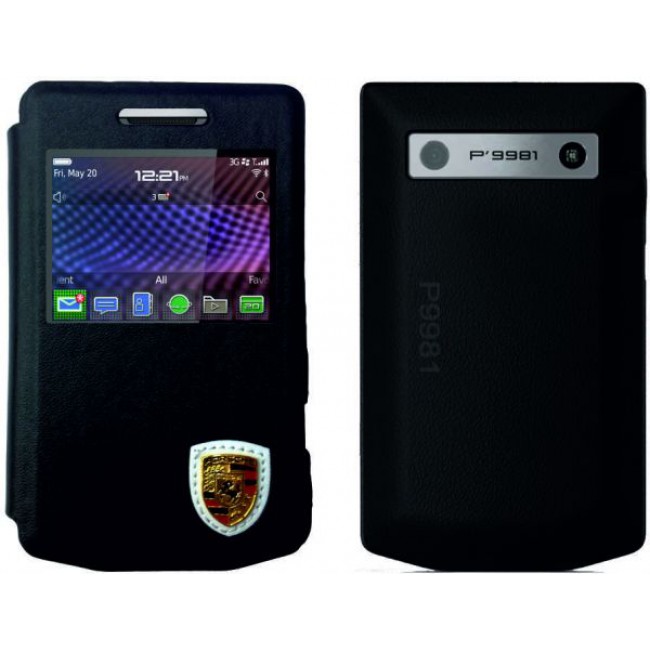 Flip Case Cover for BlackBerry Porsche Design P9981 in Black