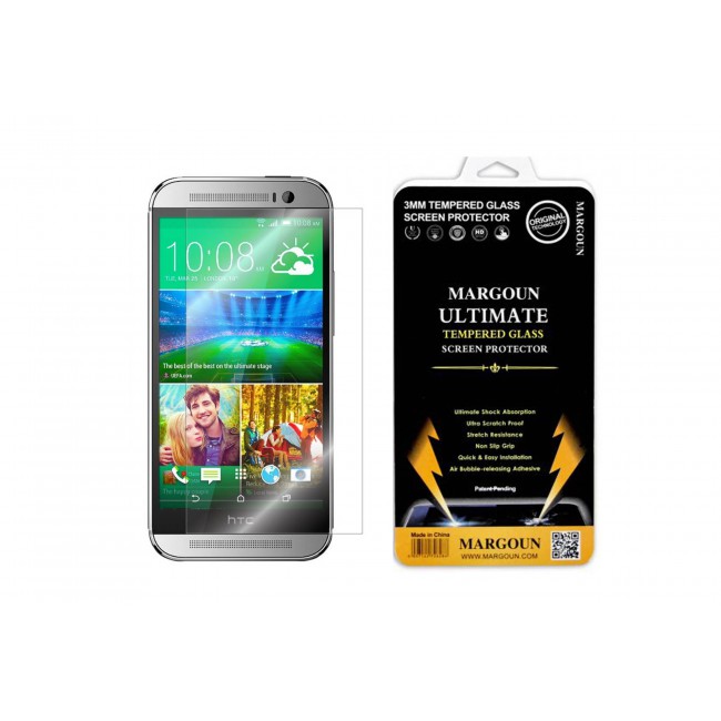 Margoun Tempered Glass Screen Protector for HTC One M8