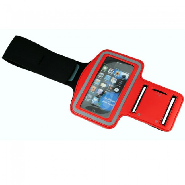 Margoun Sports Running Armband Case Cover for Mobile Phones upto 6 inches - Red