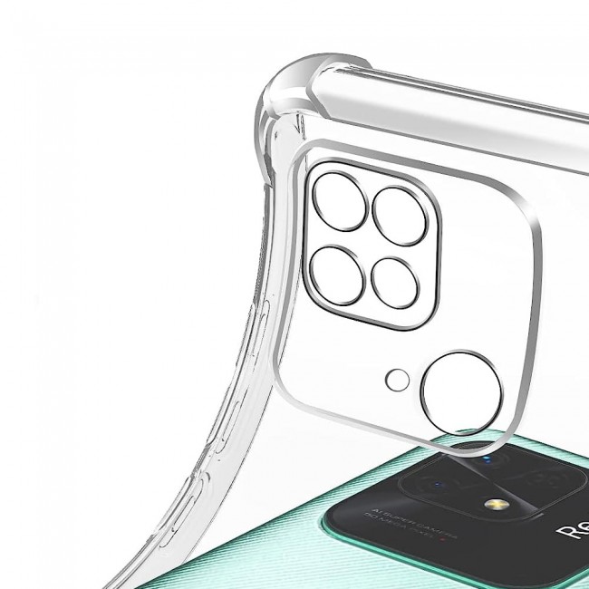 MARGOUN For Xiaomi Redmi 10C Case Cover Clear Protective TPU Four Corners Cover Transparent Soft Case