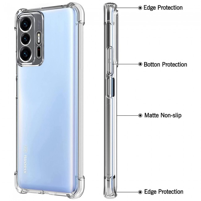 CATANES For Xiaomi 11T Case Cover Clear Protective TPU Four Corners Cover Transparent Soft Case