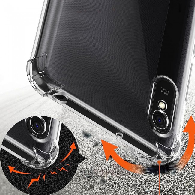 MARGOUN For Xiaomi Redmi 9A Case Cover Clear Protective TPU Four Corners Cover Transparent Soft Case