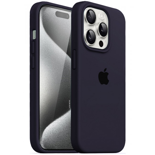 MARGOUN iPhone 15 Pro Max Case Silicone Case Cover Durable and Anti Scratch Back Cover Dark Blue