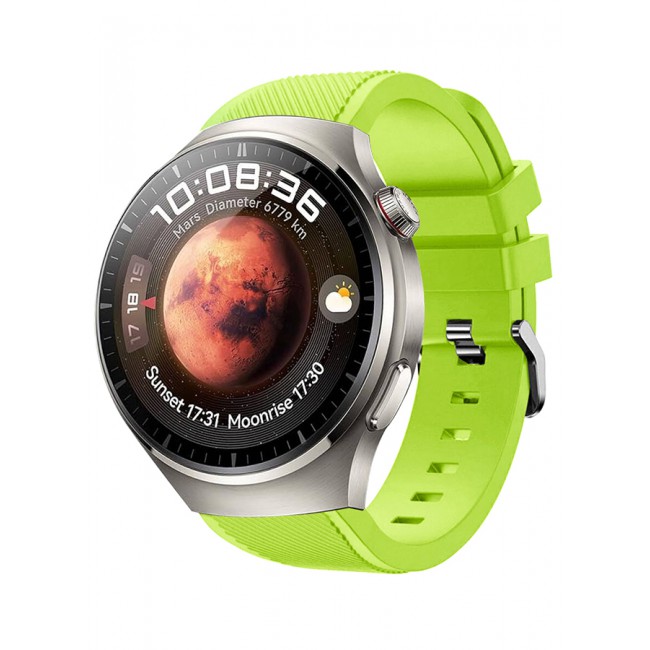 MARGOUN Silicone Watch Band 22mm Sport Band Compatible with Huawei Watch 4 Pro Strap Replacement Wristbands Soft and Durable Green