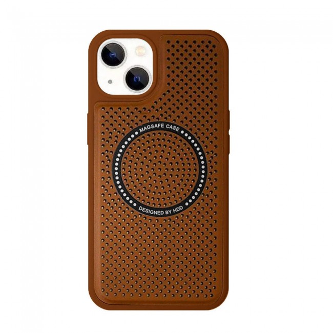 CATANES  For iPhone 13 Leather Case MagSafe HDD Back Cover/ Brown