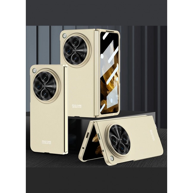 MARGOUN Oppo Find N3 Case with Screen Protector Shockproof PC Cover Protective Lightweight Bumper Fold Case Gold