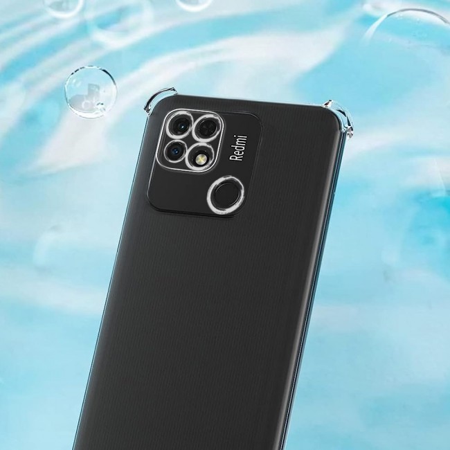 CATANES For Xiaomi Redmi 10A Case Cover Clear Protective TPU Four Corners Cover Transparent Soft Case