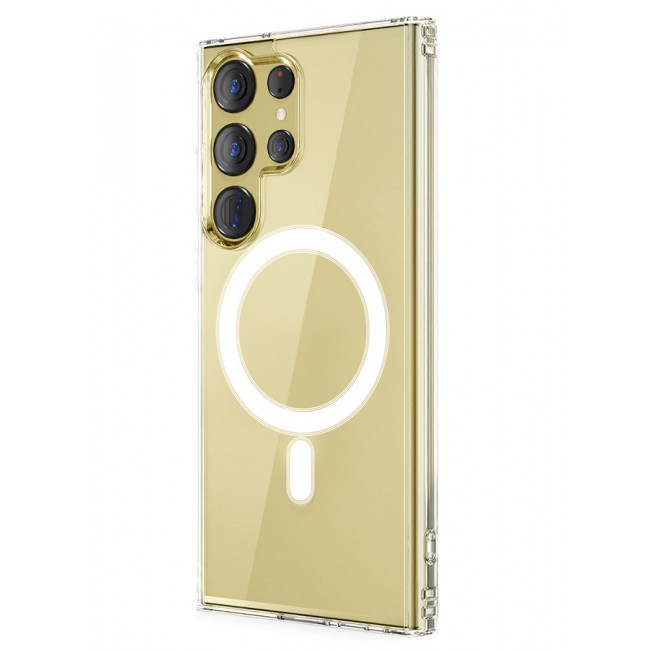 MARGOUN Samsung Galaxy S24 Ultra Case Translucent TPU Bumper Shockproof Phone Cover with Built-in Magnet Non-Yellowing Case Cover Compatible with MagSafe
