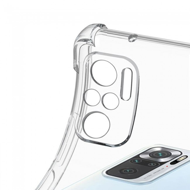 CATANES For Xiaomi Redmi Note 10S Case Cover Clear Protective TPU Four Corners Cover Transparent Soft Case