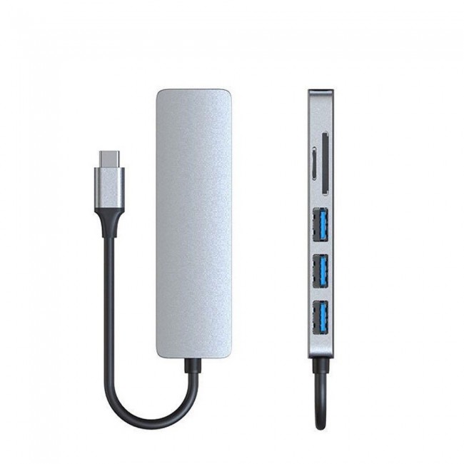 Airsky 6 in 1 USB-C to HDTV Adapter Card Reader Hub