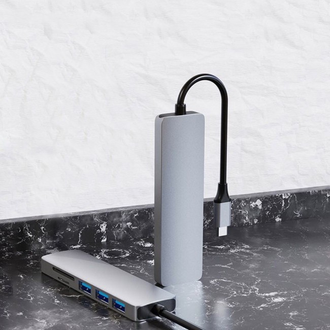 Airsky 6 in 1 USB-C to HDTV Adapter Card Reader Hub