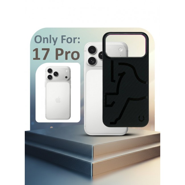 Horse Style Bamboo Protective Case for iPhone 17 Pro Magsafe – Ultra Durable, Lightweight &amp; Premium Design Charcoal Black