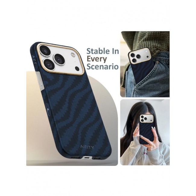 Bamboo Fiber Protective Case for iPhone 17 Pro Max – Ultra Durable, Lightweight &amp; Premium Design Blue