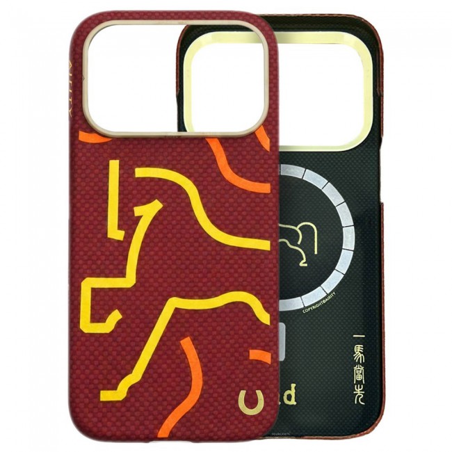 Horse Style Bamboo Protective Case for iPhone 17 Pro Magsafe – Ultra Durable, Lightweight &amp; Premium Design Maroon