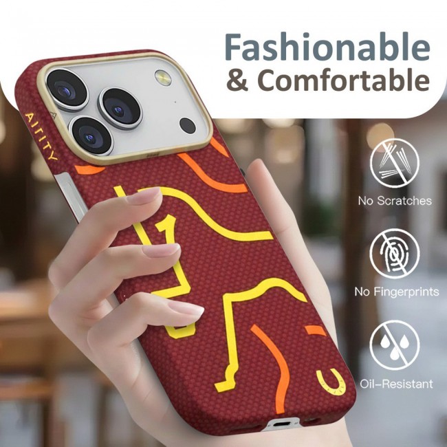 Horse Style Bamboo Protective Case for iPhone 17 Pro Magsafe – Ultra Durable, Lightweight &amp; Premium Design Maroon