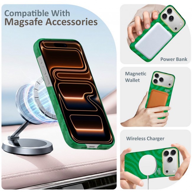 Horse Style Bamboo Protective Case for iPhone 17 Pro Magsafe – Ultra Durable, Lightweight &amp; Premium Design Green