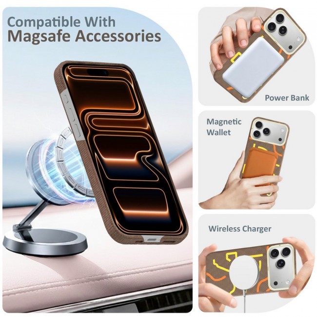 Horse Style Bamboo Protective Case for iPhone 17 Pro Max Magsafe – Ultra Durable, Lightweight &amp; Premium Design Brown