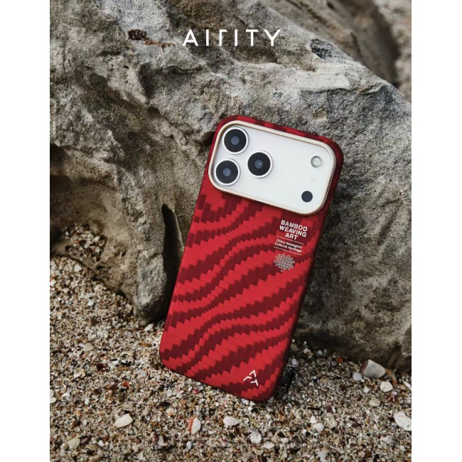 Bamboo Fiber Protective Case for iPhone 17 Pro Max– Ultra Durable, Lightweight Premium Design Red