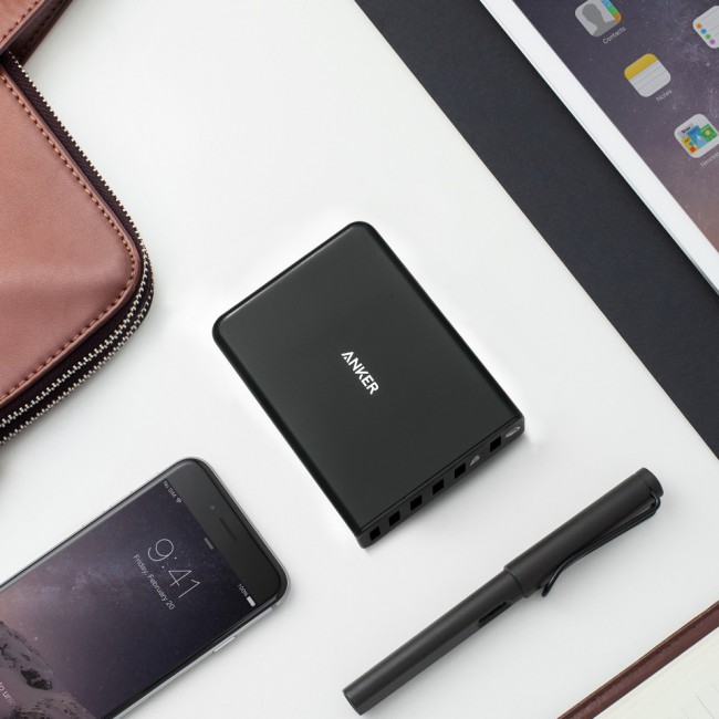 Anker PowerPort 6 Ports USB Charging Hub - Black