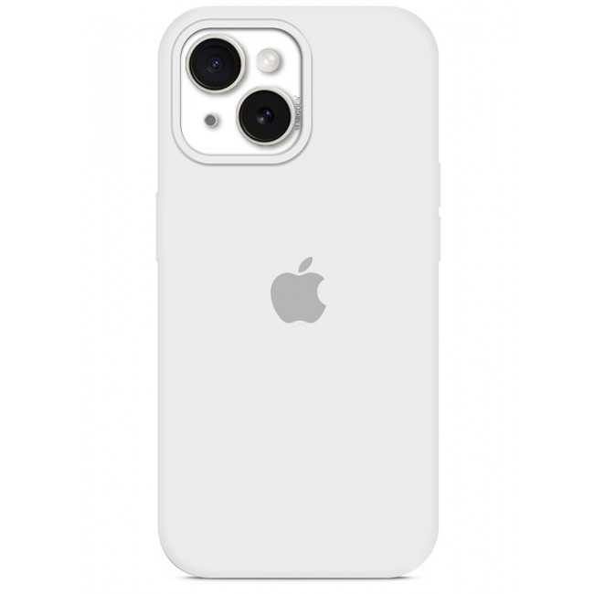 MARGOUN iPhone 15 Plus Case Silicone Case Cover Durable and Anti Scratch Back Cover White