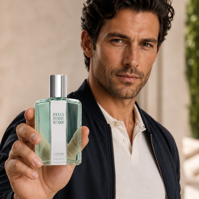 Caron Pour Un Homme De Caron Eau De Toilette for Men, Classic Aromatic Lavender Vanilla Fragrance with Musk and Amber Notes 125ml