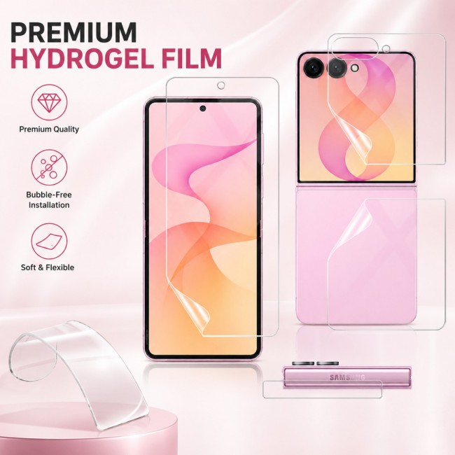 2 Pack HD Clear Compatible with Samsung Galaxy Z Flip 8 Screen Protector Film , Flexible Hydrogel (NOT Glass) Front Cover Guard