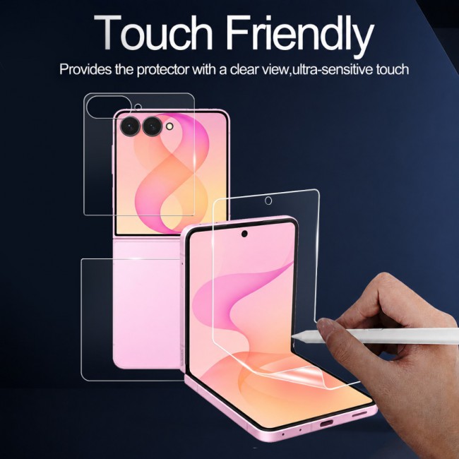 2 Pack HD Clear Compatible with Samsung Galaxy Z Flip 8 Screen Protector Film , Flexible Hydrogel (NOT Glass) Front Cover Guard