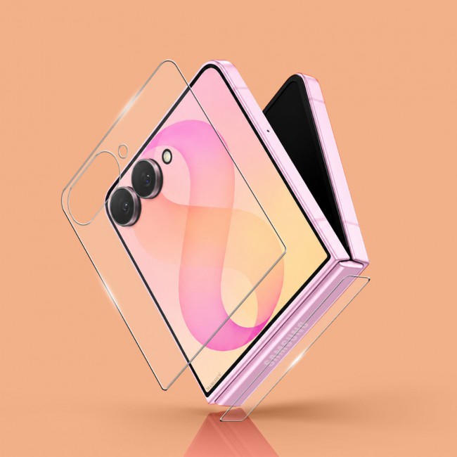 2 Pack HD Clear Compatible with Samsung Galaxy Z Flip 8 Screen Protector Film , Flexible Hydrogel (NOT Glass) Front Cover Guard