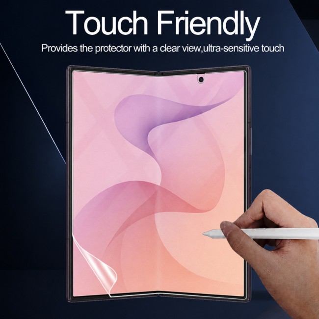 2 Pack HD Clear Compatible with Samsung Galaxy Z Fold 8 Ultra Full Body Screen Protector Hydrogel (NOT GLASS) Film Set , Front Inner & Back Protective Membrane