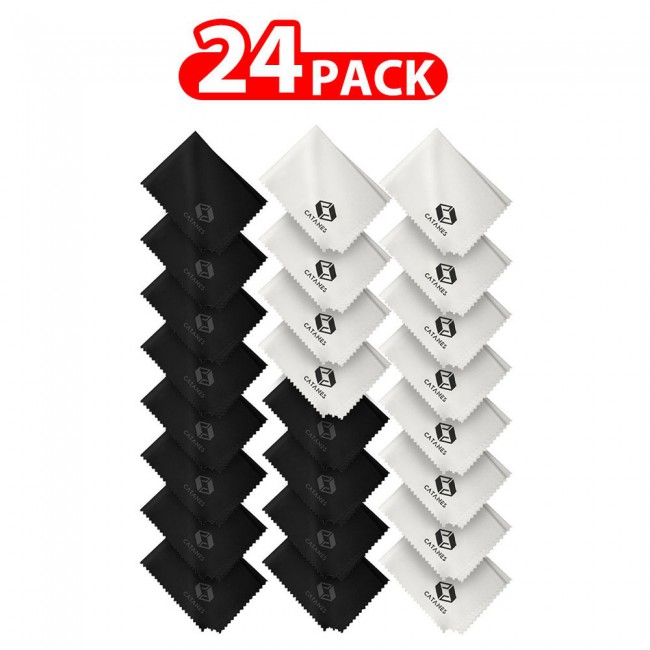 CATANES 24 Pack Of Microfiber Cleaning Cloth Premium Cloth for Glasses Lens Screens and More /Multicolour
