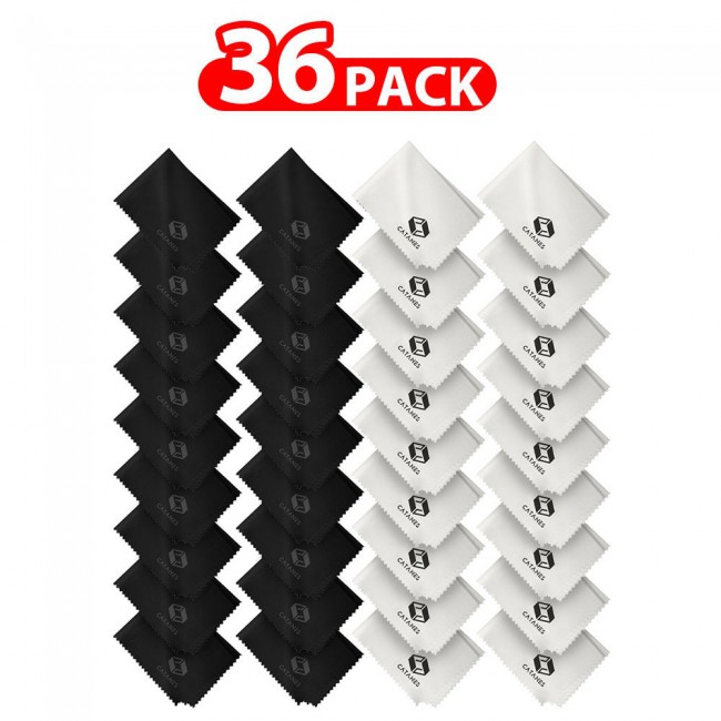 CATANES 36 Pack Of Microfiber Cleaning Cloth Premium Cloth for Glasses Lens Screens and More /Multicolour