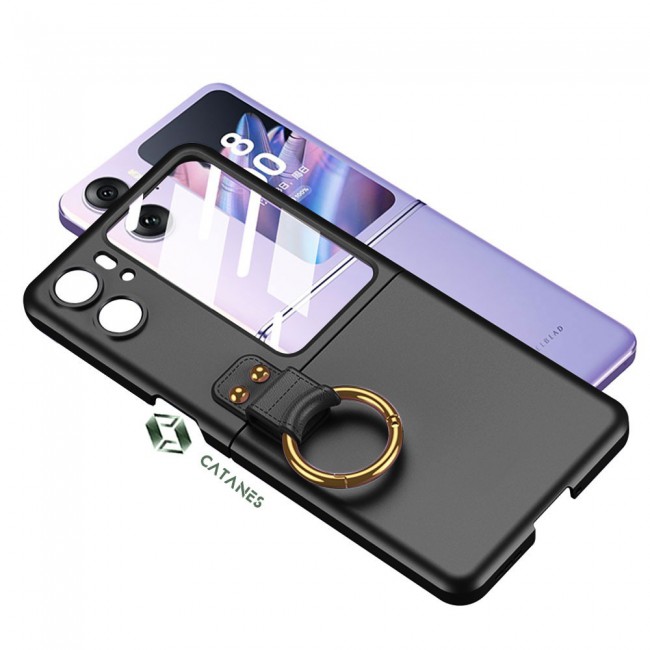CATANES For OPPO Find N2 Flip 5G Case Ultra-thin Plastic Matte Case with Grip/Black