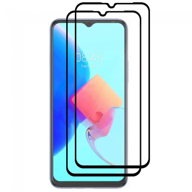 CATANES 2 Pack Tecno Spark 8C 4G Screen Protector Tempered Glass Full Glue Black side