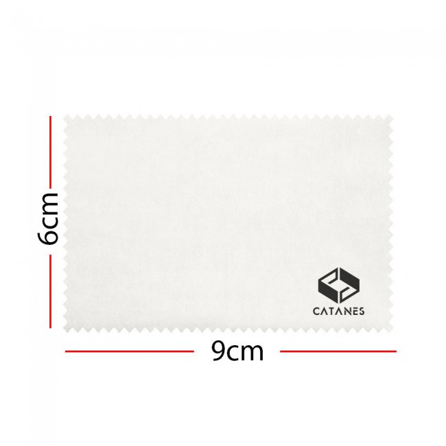 CATANES 12 Pack Of Microfiber Cleaning Cloth Premium Cloth for Glasses Lens Screens and More /Off White