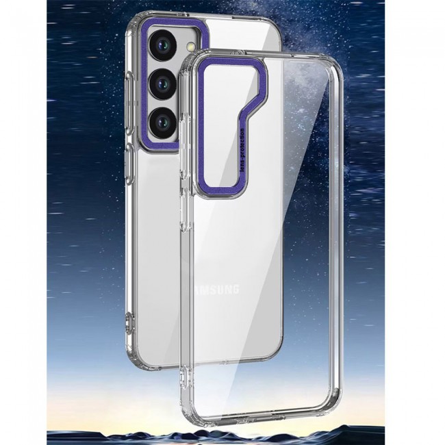 CATANES 5 Packs For Samsung Galaxy S23 Plus Clear Case With 2 Screen Protectors and 2 Camera Lens Protectors/Purple