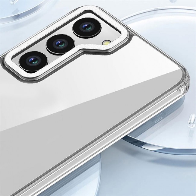 CATANES 5 Packs For Samsung Galaxy S23 Plus Clear Case With 2 Screen Protectors and 2 Camera Lens Protectors/White