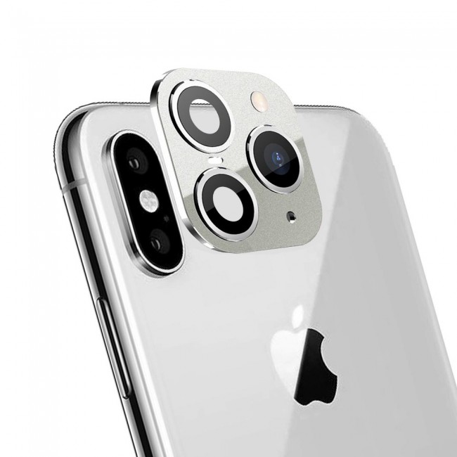CATANES iPhone X XS Duplicate Camera Lens Camera Upgrade Protective Lens Change iPhone X XS to 11 Pro 11 Pro Max White