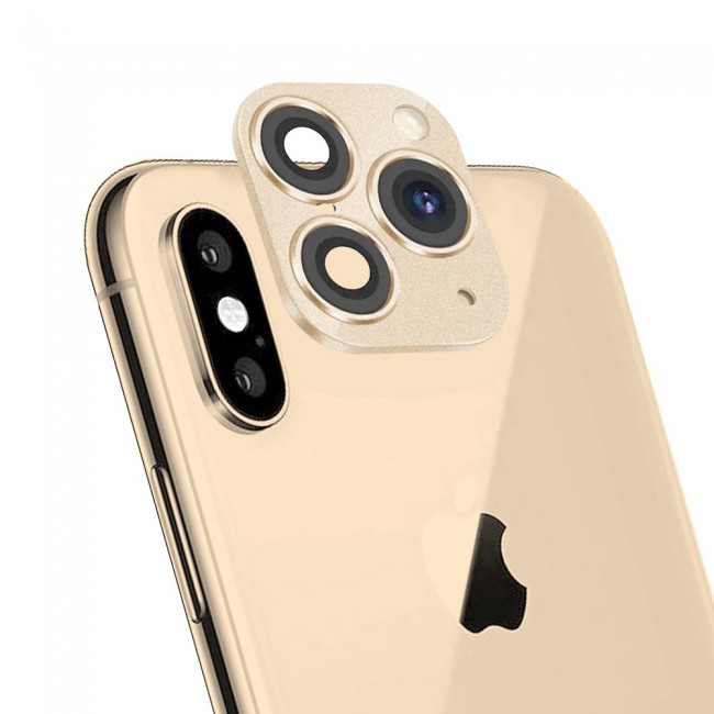 CATANES iPhone X XS Duplicate Camera Lens Camera Upgrade Protective Lens Change iPhone X XS to 11 Pro 11 Pro Max Gold