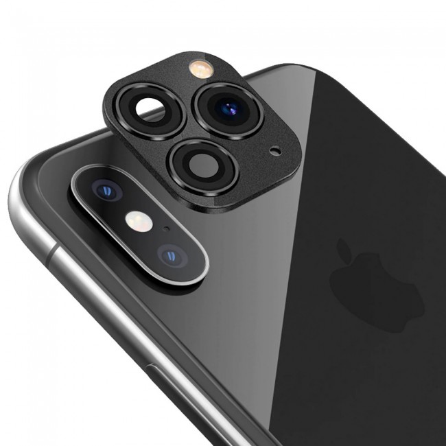 CATANES iPhone X XS Duplicate Camera Lens Camera Upgrade Protective Lens Change iPhone X XS to 11 Pro 11 Pro Max Black