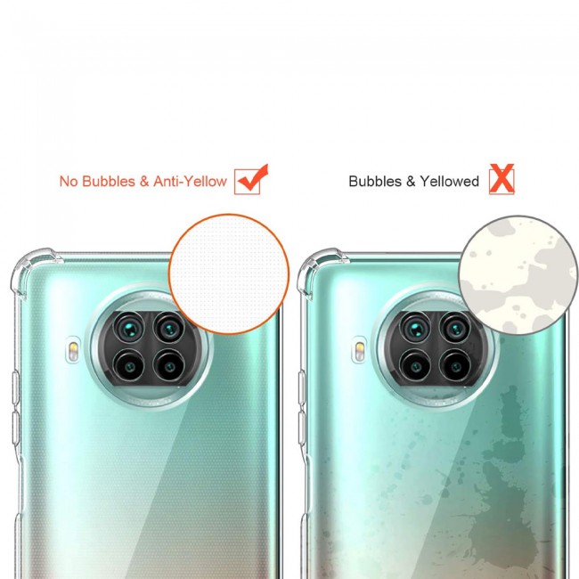 CATANES For Xiaomi Redmi Note 9 Pro 5G Case Cover Clear Protective TPU Four Corners Cover Transparent Soft Case