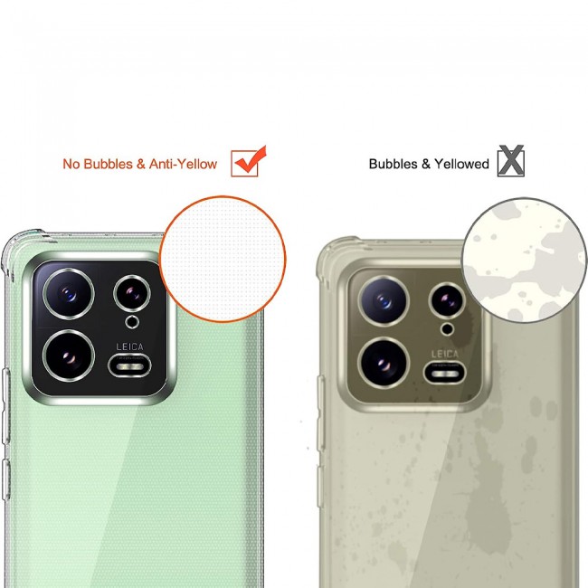 CATANES For Xiaomi 13 Case Cover Clear Protective TPU Four Corners Cover Transparent Soft Case