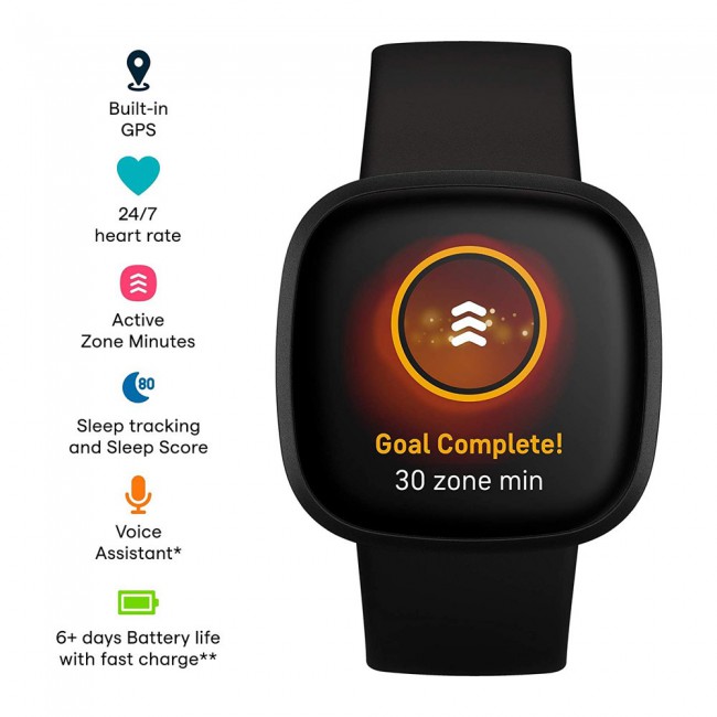 Fitbit Versa 3 Smartwatch with GPS - Black