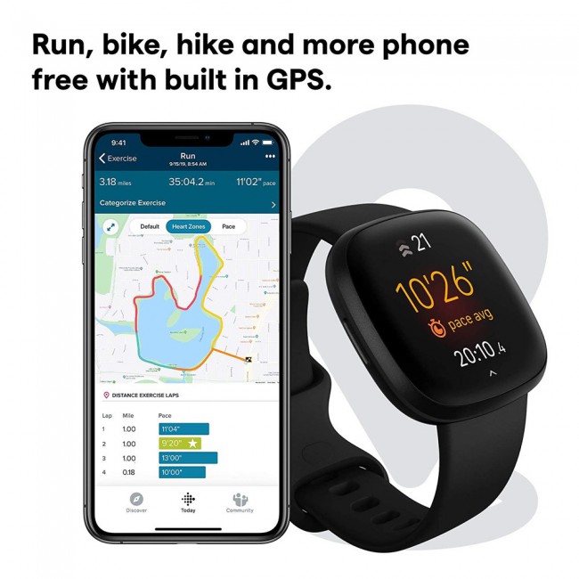 Fitbit Versa 3 Smartwatch with GPS - Black