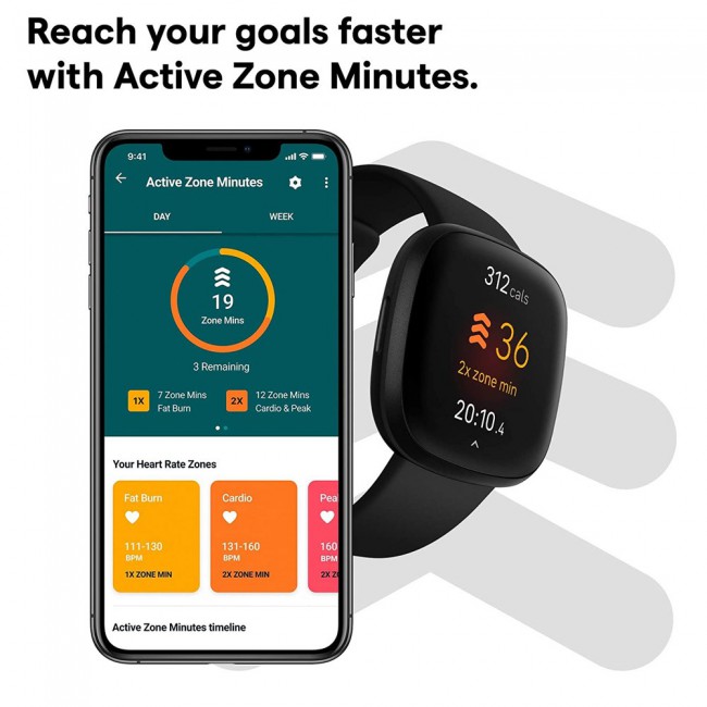 Fitbit Versa 3 Smartwatch with GPS - Black