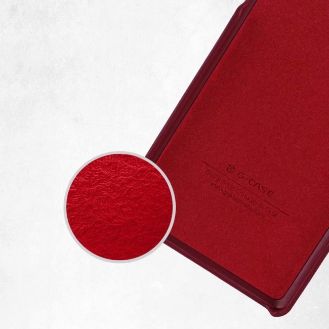 G-Case Cardcool Series Leather Case Cover for iPhone XS Max - Red