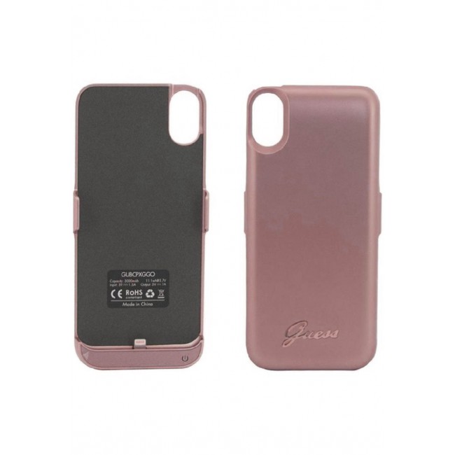 Guess Battery Case for Apple iPhone X 3000mAh - Rose