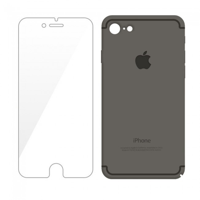 2Pack Hicool Grey Hard Cover and Clear Screen Protector for iPhone 7 and 8
