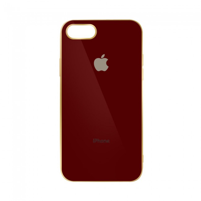 2Pack Hicool Maroon Hard Cover and Clear Screen Protector for iPhone 7 and 8
