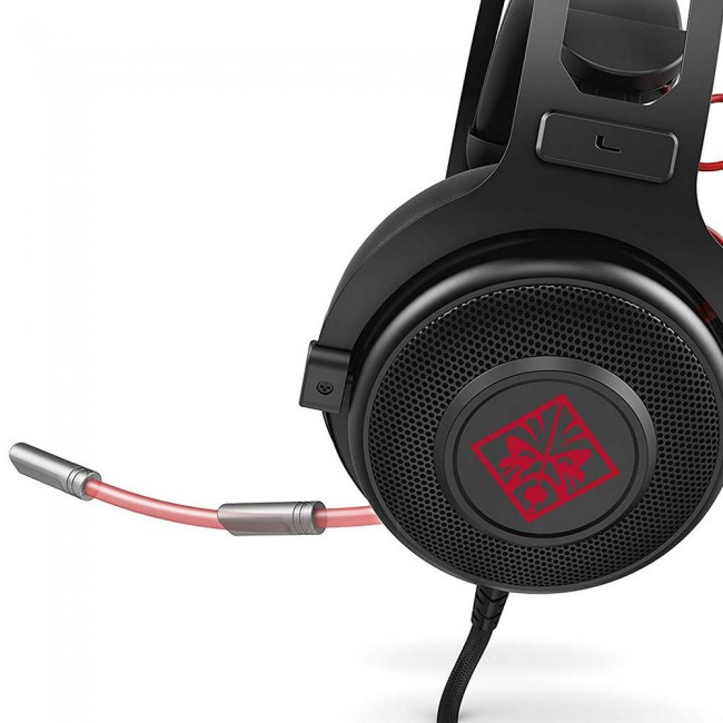 HP OMEN by Wired Gaming Headset 800 for PCs and other devices that support 3.5mm audio output - Black/Red