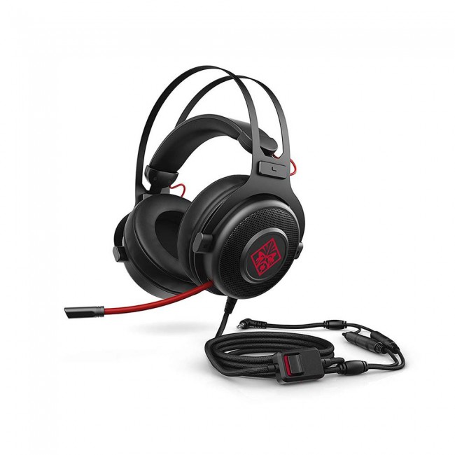 HP OMEN by Wired Gaming Headset 800 for PCs and other devices that support 3.5mm audio output - Black/Red